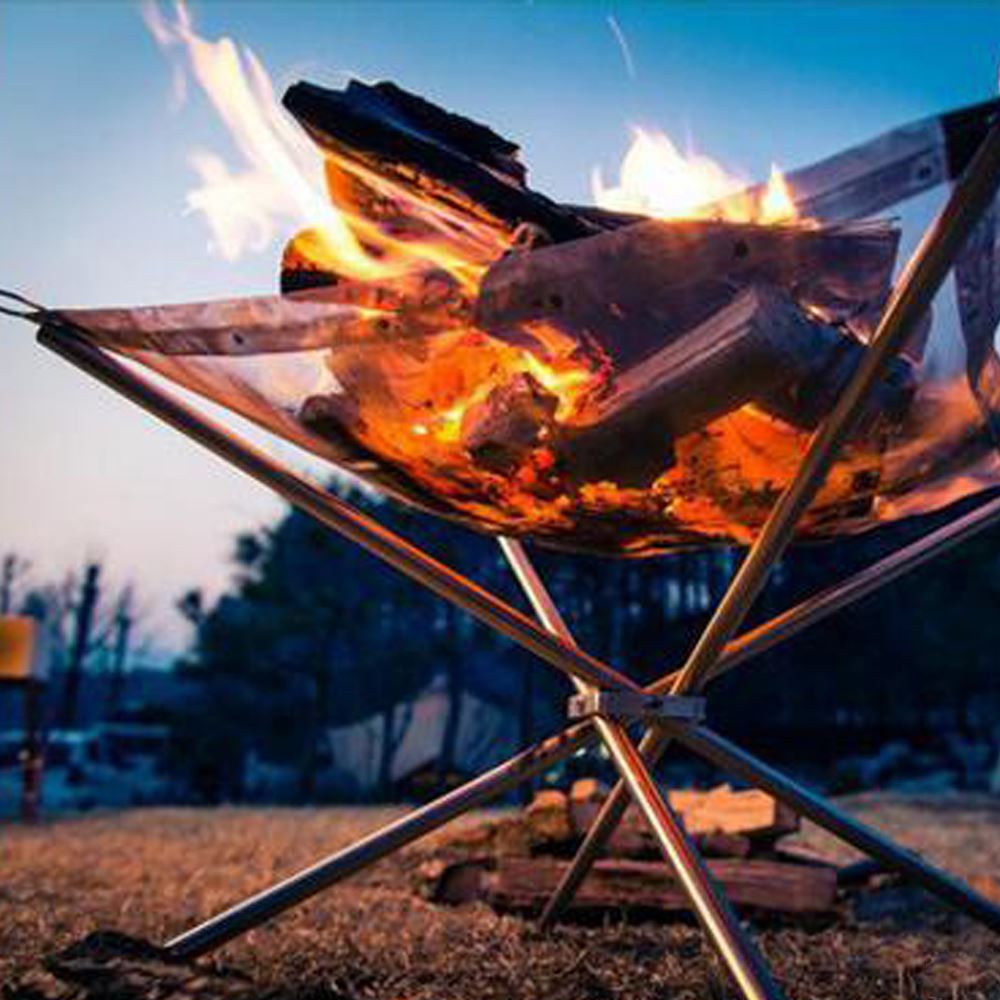 Campfire Fire Basket (Stainless Steel Mesh Burner)