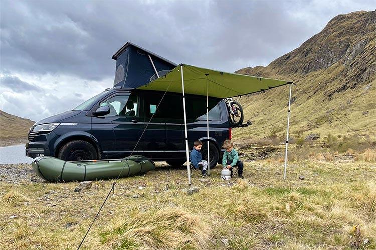 DD Campervan Tarp Awning Olive Green